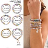 6Pcs 6 Styles Acrylic & CCB Plastic & Polymer Clay Bead Bracelets FS-WG62275-02-1