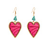 Alloy & Synthetic Turquoise Dangle Earrings WGDD144-04-2