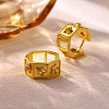 Brass Micro Pave Clear Cubic Zirconia Hoop Earrings for Women EJEW-T058-01C-G-1