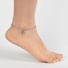 Mixed Shape Stainless Steel Pendant Anklets AJEW-AN00104-5