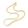 Brass Flat Snake Chain Necklaces NJEW-A042-02G-01-4