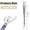 5Pcs Polyester Mobile Straps HJEW-HS0001-08-2