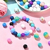 30Pcs 5 Colors Food Grade Eco-Friendly Silicone Focal Beads SIL-YW0001-24A-5