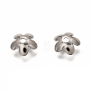 5-Petal 304 Stainless Steel Bead Caps X-STAS-I176-11P-A-1