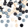 80Pcs 4 Colors Food Grade Eco-Friendly Silicone Beads SIL-DC0001-13-1