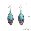 Bohemian Style Alloy Synthetic Turquoise Dangle Earrings FS-WG7654C-03-1
