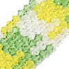 Transparent Gradient Color Glass Beads Strands GLAA-F131-01C-08-2