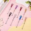 8Pcs 8 Colors Acrylic Straw Pendant Beadable Bar HJEW-TA0001-51-5