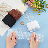 4 Rolls 4 Colors Polyester Floral Lace Trims SRIB-BC0001-09-3