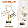20Pcs Alloy Enamel Charm Keychains KEYC-SC00024-2