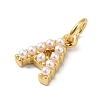 Rack Plating Brass with ABS Plastic Imitation Pearl Charms KK-B092-30A-G-2