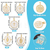 10Pcs 5 Styles Golden Plated Brass Enamel Pendants KK-TA0008-60-4