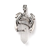 Natural Quartz Crystal Pointed Pendants G-B042-04P-59-1