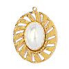 304 Stainless Steel & ABS Imitation Pearl Pendants STAS-OY018-34G-3