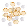 12Pcs Brass Pendant Cabochon Settings KK-TA0003-10B-2