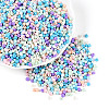 8/0 Baking Paint Glass Seed Beads SEED-S003-KM-01-4