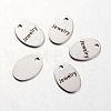 Non-Tarnish Spray Painted Stainless Steel Pendants STAS-I048-G21-1