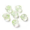 Transparent Spray Painted Glass Beads GLAA-I050-05E-1