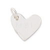 925 Sterling Silver Heart Charms STER-G045-01S-01-1