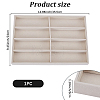 8 Grids Rectangle MDF Covered with Velvet Glasses Organizer Trays ODIS-SP0002-21A-2