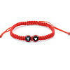 Resin Beads Braided Bead Bracelets FS-WG108B7-25-1