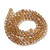 Electroplate Transparent Glass Beads Strands LS-EGLA-A035-T4mm-L17-2