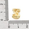Brass Micro Pave Clear Cubic Zirconia Initial Spacer Bars KK-E802-34G-Z-3