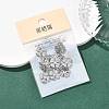 SHEGRACE Brass Micro Pave Clear Cubic Zirconia Pendants XGRQ2C060-407P-6