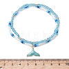 Ocean Alloy Charm Bracelets BJEW-MZ00338-02-4