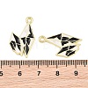 Alloy with Black Enamel Pendants AL-CBA2919-02G-03-3
