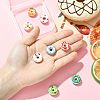 8Pcs 8 Colors Handmade Porcelain Enamel Beads PORC-FS0001-50-5