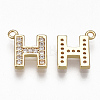 Brass Cubic Zirconia Charms KK-S348-330H-2