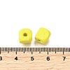 Spray Painted Wooden Beads WOOD-P021-01B-27-3