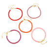 10Pcs 5 Colors 4.5MM Round Nylon Milan Cord Bracelet Making BJEW-TA0001-24D-2