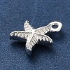 925 Sterling Silver Starfish Charms STER-U009-09S-02-3