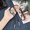 Oval Synthetic Turquoise Laria Necklace for Men Women NJEW-GF0001-01-3