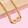304 Stainless Steel Infinity Link Bracelets BJEW-F534-01G-3
