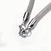304 Stainless Steel Mesh Chain Necklaces STAS-F028-01A-2