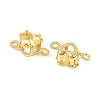 Brass Pave Cubic Zirconia Heart Connector Charms KK-P347-02G-4