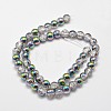 Electroplate Synthetic Crackle Quartz Beads Strands EGLA-J067-8mm-M-3