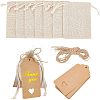 10Pcs Cotton Packing Pouches Drawstring Bags ABAG-NB0001-41B-1