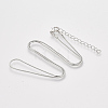 Brass Square Snake Chain Necklace Making MAK-T006-10A-P-1