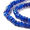 Dyed Natural Sesame Jasper/Kiwi Jasper Rondelle Beads Strands G-E316-A08-3