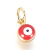 Enamel Brass Charms KK-G364-19G-02-1