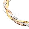 304 Stainless Steel Interlocking Herringbone Chain Bracelet for Men Women X-BJEW-H554-01-2