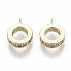 Brass Micro Pave Clear Cubic Zirconia Tube Bails X-KK-S348-486-NF-1