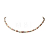 Natural Mixed Gemstone Heishi Beaded Necklaces for Women NJEW-JN06423-4