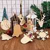 8 Bag 8 Style Unfinished Natural Wood Cutouts Ornaments WOOD-SZ0001-17-3