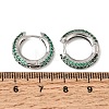 Brass Micro Pave Cubic Zirconia Hoop Earrings KK-CBA8324-24P-7