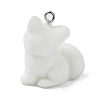 Flocky Opaque Resin Pendants LS-RESI-G105-04H-2